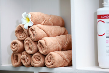 Keep spa towels tidy with compact folding