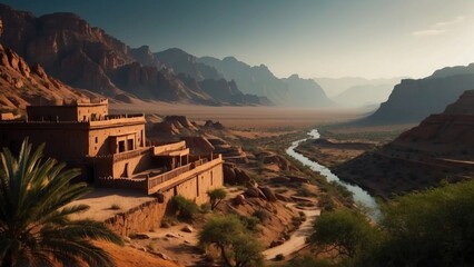 Landscape of ancient culture in the desert