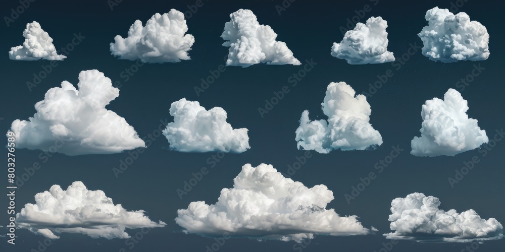 Aufkleber a bunch of clouds in the sky. suitable for weather-related designs