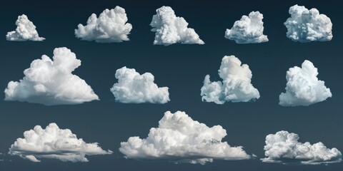 A bunch of clouds in the sky. Suitable for weather-related designs