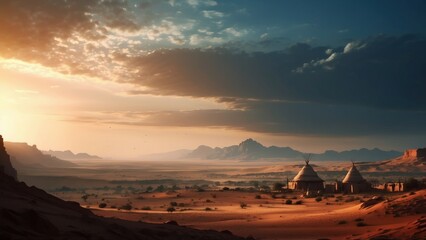 Naklejka premium Wallpaper, realism, wild west