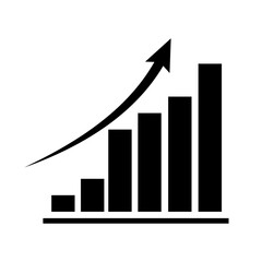 Growth arrow infographic icon