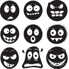 set of cartoon faces