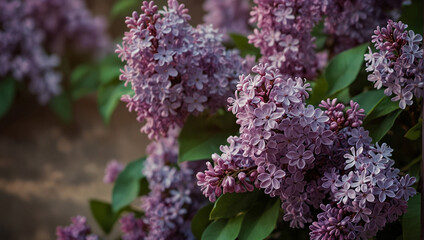 lilac flowers in the garden