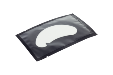 patch under the eyes, patch for eyelash extensions in packaging, isolated from background