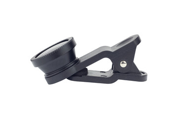 Obraz premium lens with phone mount, isolated from background