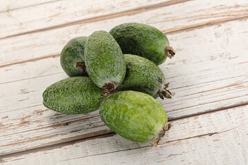 Ripe sweet huicy exotic feijoa