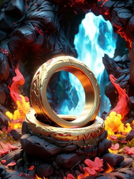 An elden ring forged in hellfire
