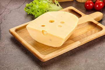 Gourmet Maasdam cheese with hole