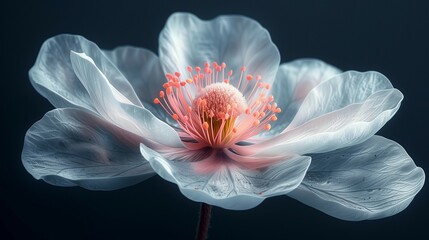 Symmetrical Beauty: Blossoming Flower, generative ai