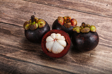 Sweet ripe juicy tropical Mangosteen