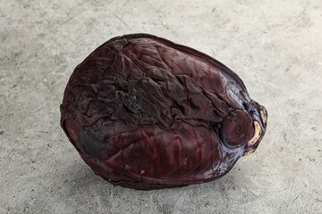 Natural organic violet cabbage head