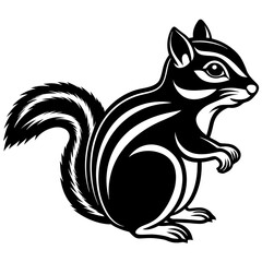 squirrel with nut verctor