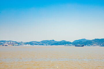 Dongtou District, Wenzhou City, Zhejiang Province - bays and islands against the blue sky