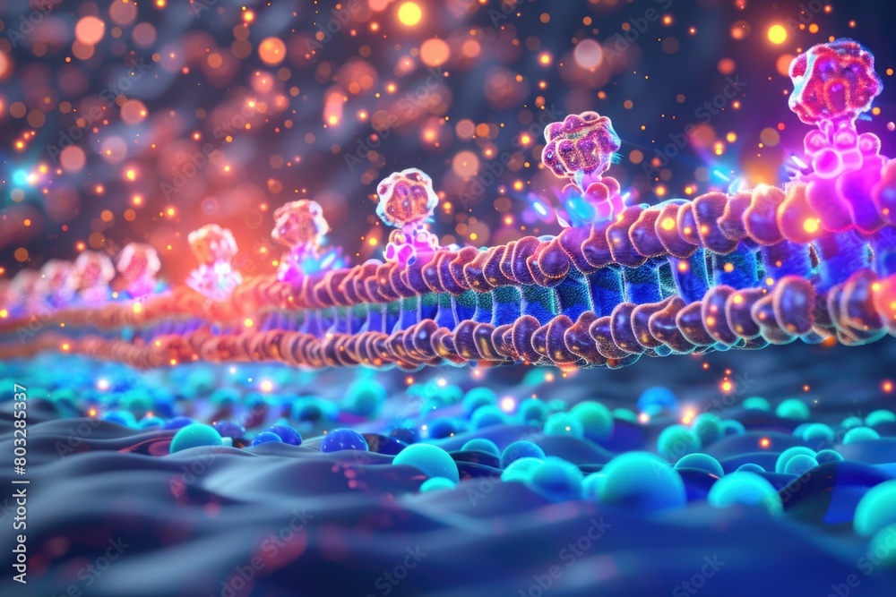 Aufkleber Computer generated image of a DNA structure. Perfect for science and technology concepts