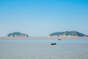 Dongtou District, Wenzhou City, Zhejiang Province - bays and islands against the blue sky
