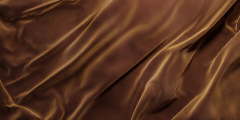 Close up view of brown fabric wallpaper background 3d render illustration