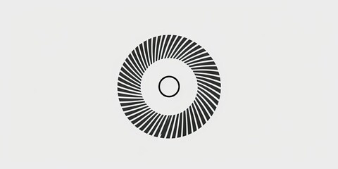 logo, vector design of an abstract line sunburst pattern in the shape of O on a white background, simple minimalistic style, no shadows, no gradient, no fill color.
