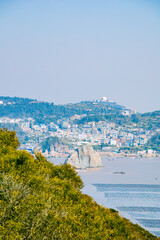 Fototapeta premium Qicai Dongtou Village, Wenzhou City, Zhejiang Province-Fishing Village Scenery and Skyline
