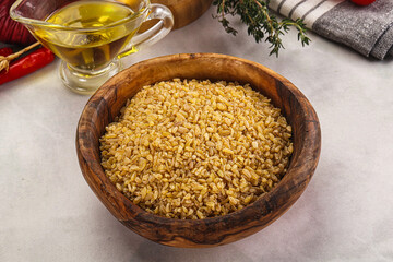 Dry wheat bulgur fow cooking