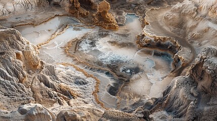 Dramatic close-up of natural salt formations with intricate textures and colors