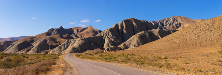 Road in the beautiful Khizi mountains.