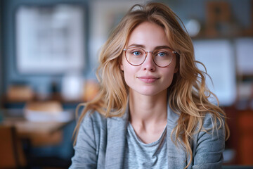 Germany attorney woman working at her desk in modern office