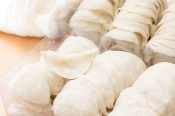 Raw Bird nest close up