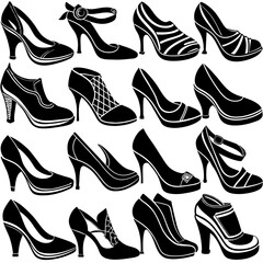 lady shoes design set