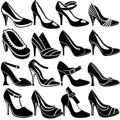 lady shoes design set