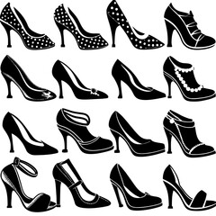 lady shoes design set