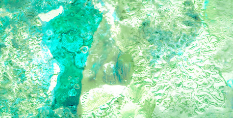 Artistic Exploration of Green Paint Strokes