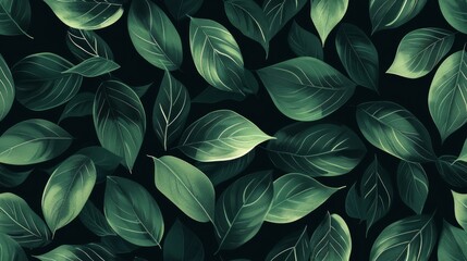 A small leaf in dark green and black colors on a minimalist background with negative space.