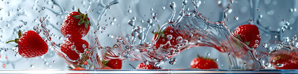 frozen beauty, strawberry splash portrait