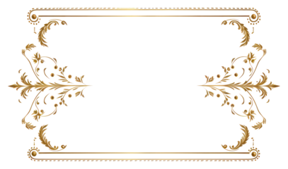 PNG  Star pattern frame gold.