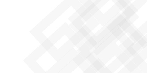 White color technology concept geometric line vector background. Abstract white and gray background design white transparent material in triangle and squares shapes.