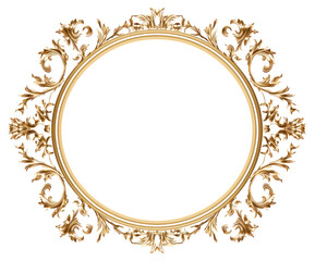 PNG  Cat frame gold white background.