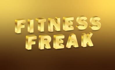 lettering call in gold for fitness fans