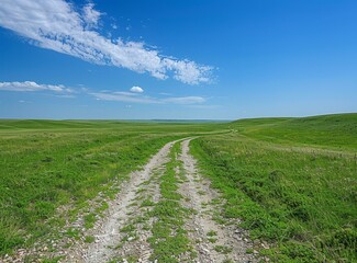Prairie Road through the Grasslands