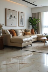 Bright and Airy Living Room With Modern Furnishings