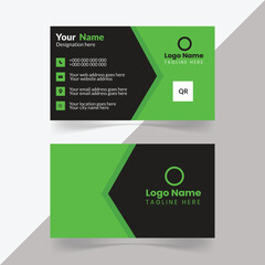 Double-sided creative business card template vector or. modern visiting card for your personal use or official