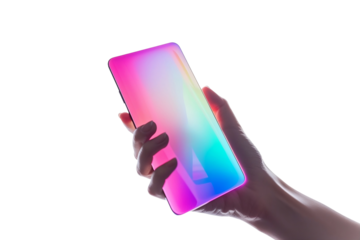 hand holding a phone