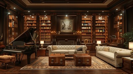 Piano-Infused Meeting Room, generative ai