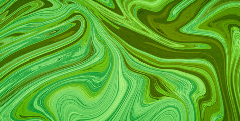Fototapeta na wymiar Vivid Green Artistic Expression with Abstract Patterns