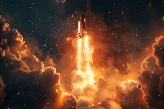 Space Shuttle Launch into Space