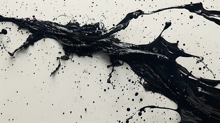Artistic Chaos: Dynamic Black and White Splatter Texture