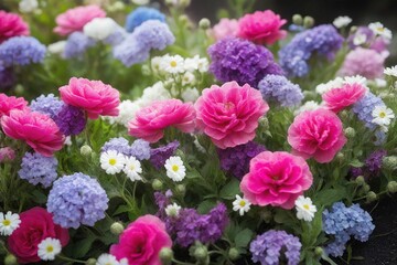pink and yellow tulips