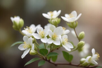 Fototapeta premium close up of white flowers