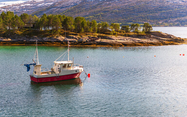 northern norway:nature sceneries on the road from Fauske to Narvik