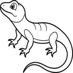 Lizard coloring pages. Lizard animal outline. Reptile line art